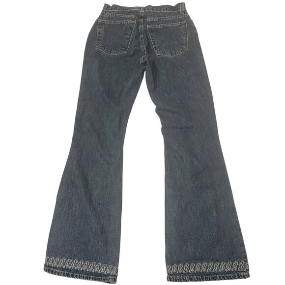 Old Navy Embroidered Bootcut Jeans Women’s 4 Y2K Vintage Rare Festival Denim - Picture 2 of 13